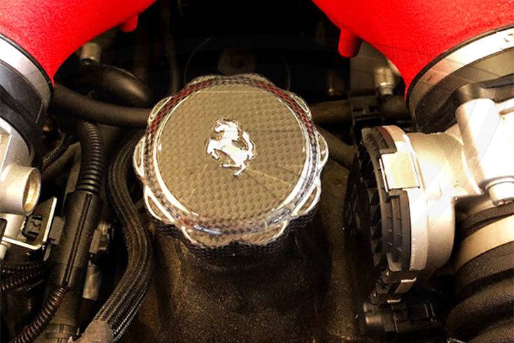 2010-2023 Ferrari (ALL MODELS) Dry Carbon Fiber Oil Cap Cover