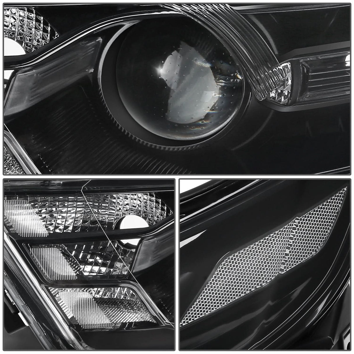 13-19 Ford Taurus OE Style Halogen Headlights Black Housing Clear
