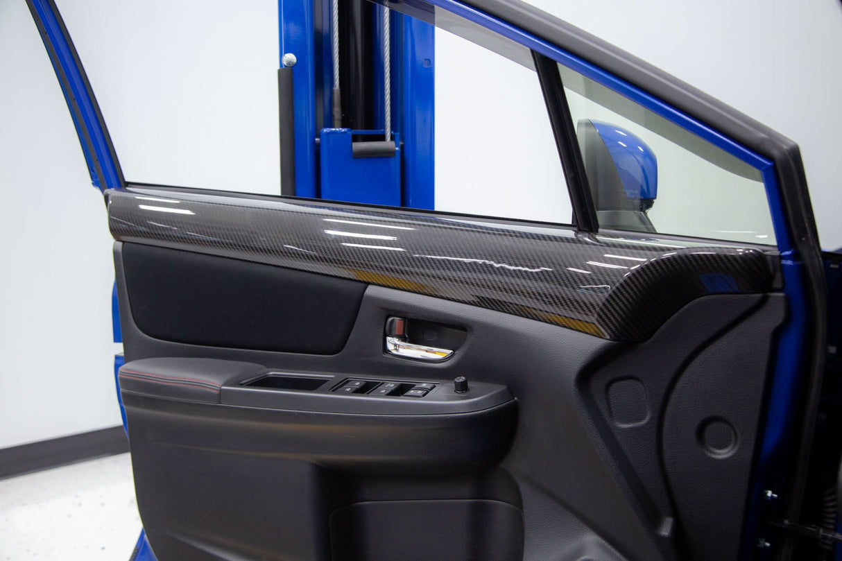 OLM LE Dry Carbon Front Door Trim Upper Panels 15+ WRX / STI