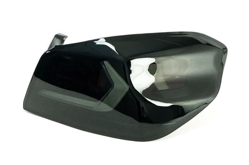 OLM Evolution Tail Lights Smoked Lens Black Base White Bar 15+ WRX STI