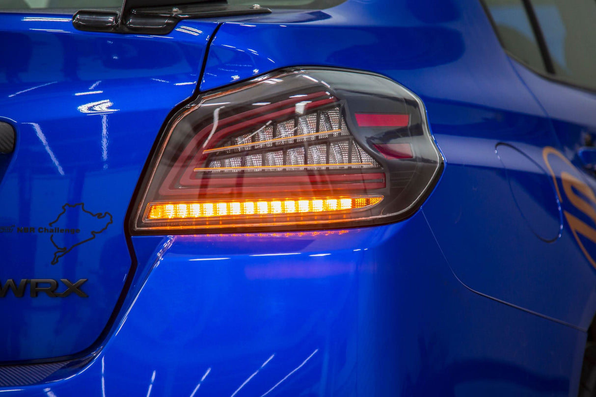 OLM Spec CR Tail Lights Clear Lens Black Base 2015-2021 Subaru WRX & STI