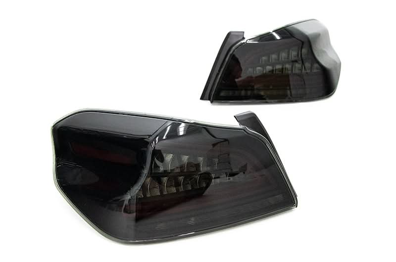 OLM Spec CR Tail Lights Smoked Lens Black Base 2015-2021 Subaru WRX & STI