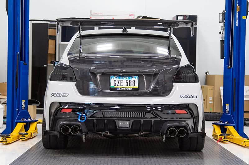 OLM Spec CR Tail Lights Smoked Lens Black Base 2015-2021 Subaru WRX & STI