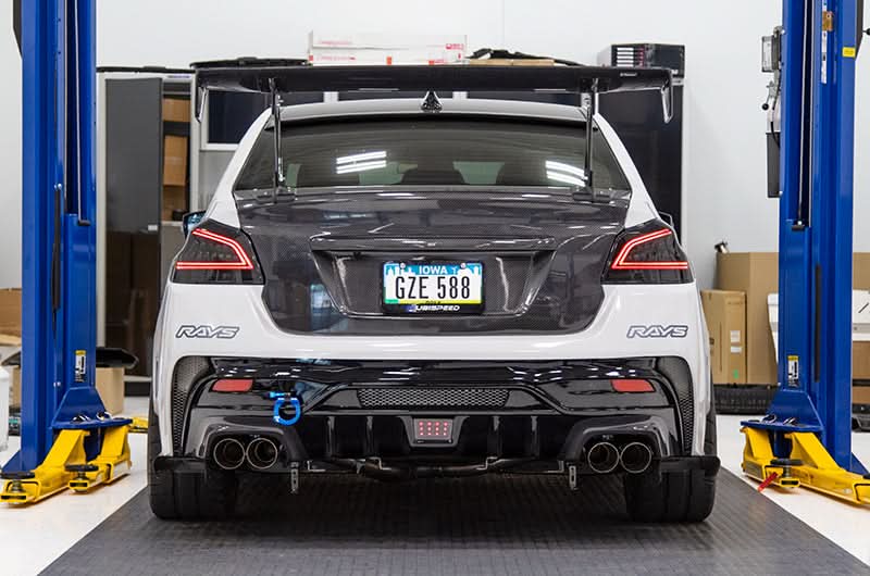 OLM Spec CR Tail Lights Smoked Lens Black Base 2015-2021 Subaru WRX & STI
