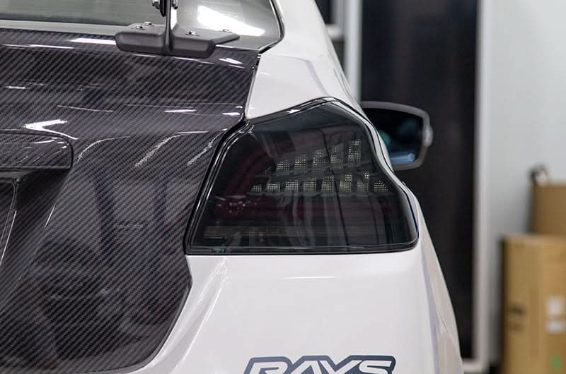 OLM Spec CR Tail Lights Smoked Lens Black Base 2015-2021 Subaru WRX & STI