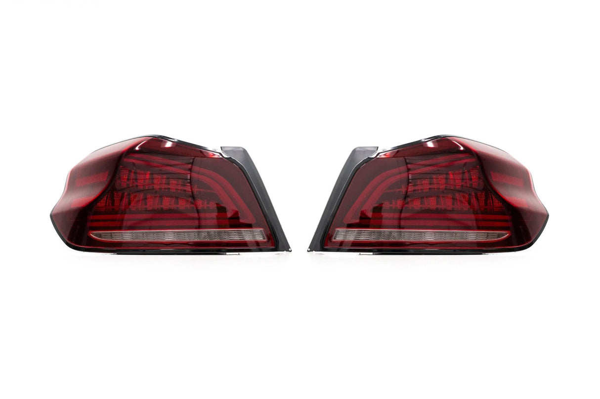 OLM Spec CR Tail Lights Red Lens Black Base 2015-2021 Subaru WRX & STI