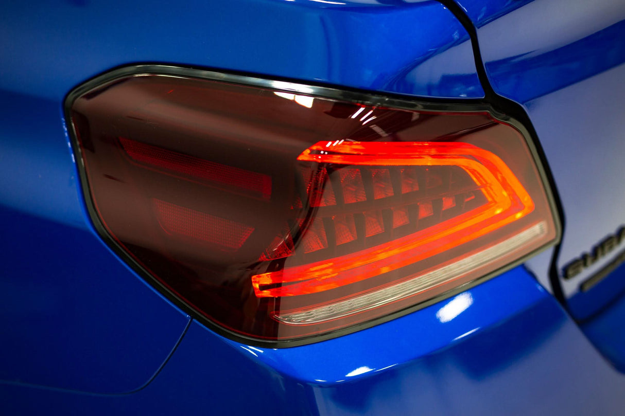 OLM Spec CR Tail Lights Red Lens Black Base 2015-2021 Subaru WRX & STI