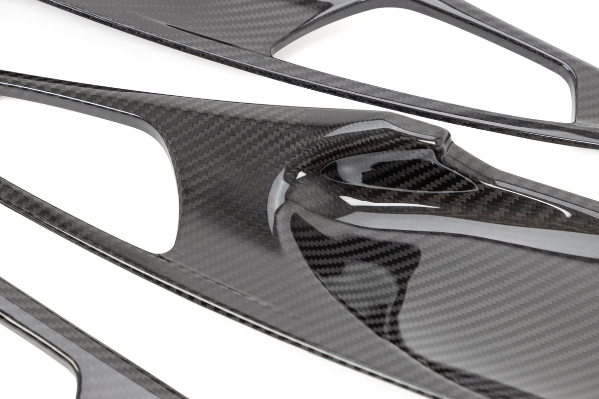 OLM LE Carbon Fiber Interior Door Handle Trim Covers Full Set 16-21 Honda Civic 17- 21 Honda Civic Type R