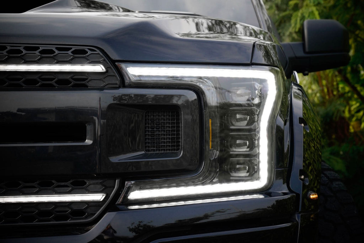 Ford F150 Headlights For 18-20 F150 White DRL Gen 2 Infinite Series Sold As Set OLM
