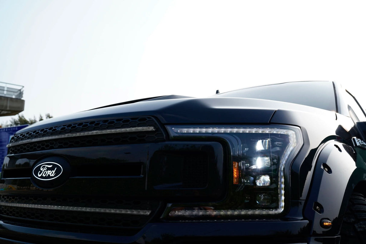 Ford F150 Headlights For 18-20 F150 White DRL Gen 2 Infinite Series Sold As Set OLM