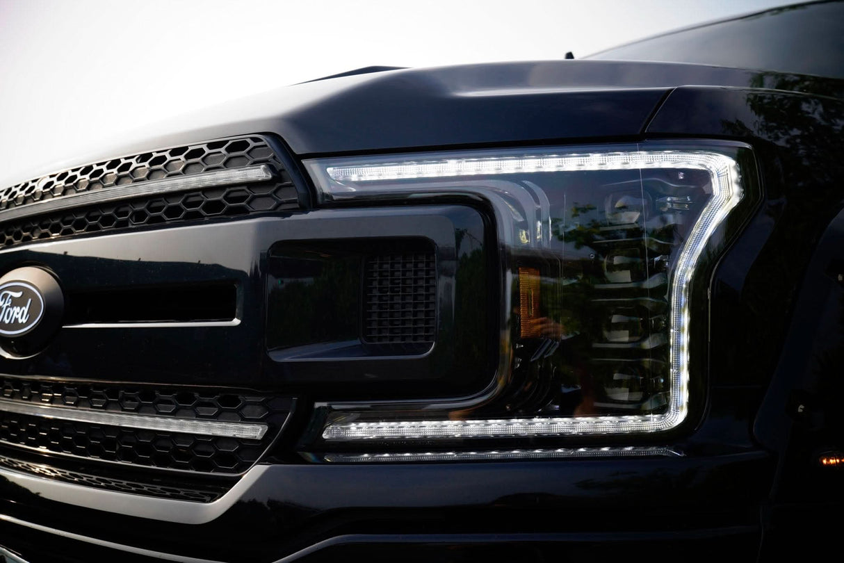 Ford F150 Headlights For 18-20 F150 White DRL Gen 2 Infinite Series Sold As Set OLM