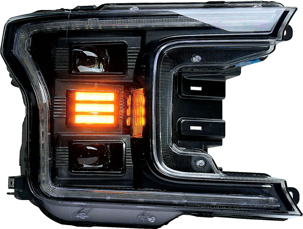 Ford F150 Headlights For 18-19 F150 White DRL Essential Series Sold As Set OLM