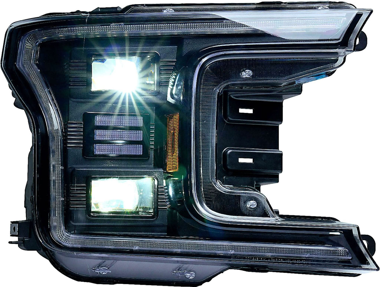 Ford F150 Headlights For 18-19 F150 White DRL Essential Series Sold As Set OLM