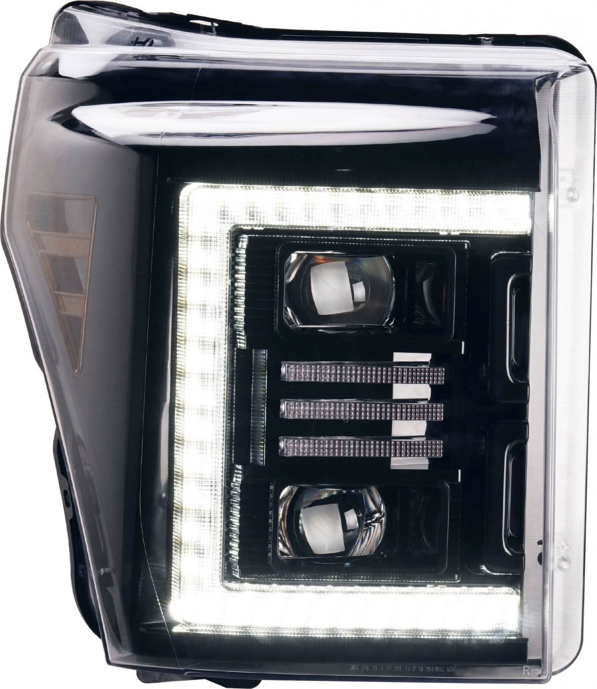 F250 Headlights For 11-16 Ford Super Duty White DRL Essential Series Sold As Set OLM