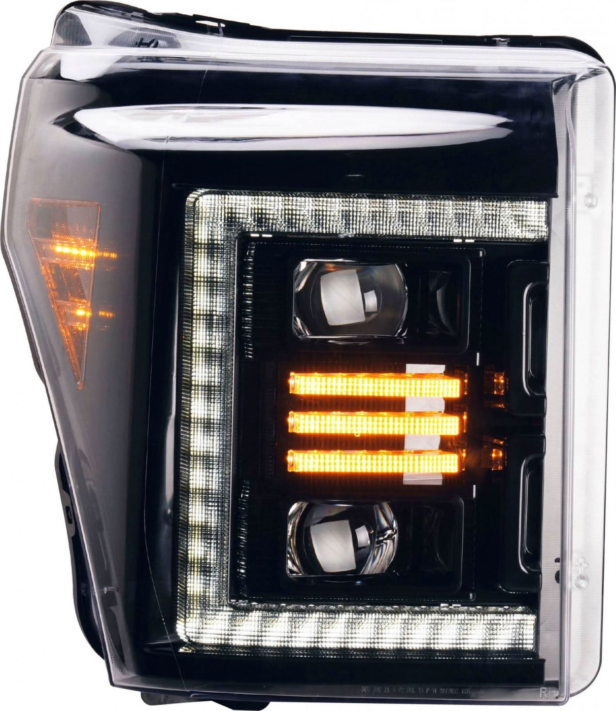 F250 Headlights For 11-16 Ford Super Duty White DRL Essential Series Sold As Set OLM