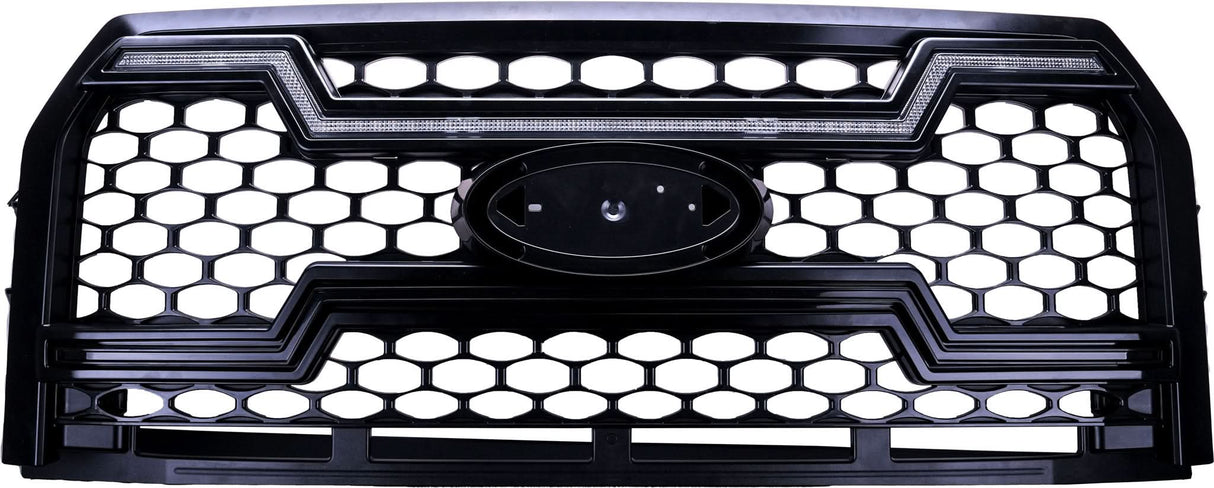 Ford F150 Grille Lights For 15-17 Ford F-150 Black W/White DRL Infinite Series OLM