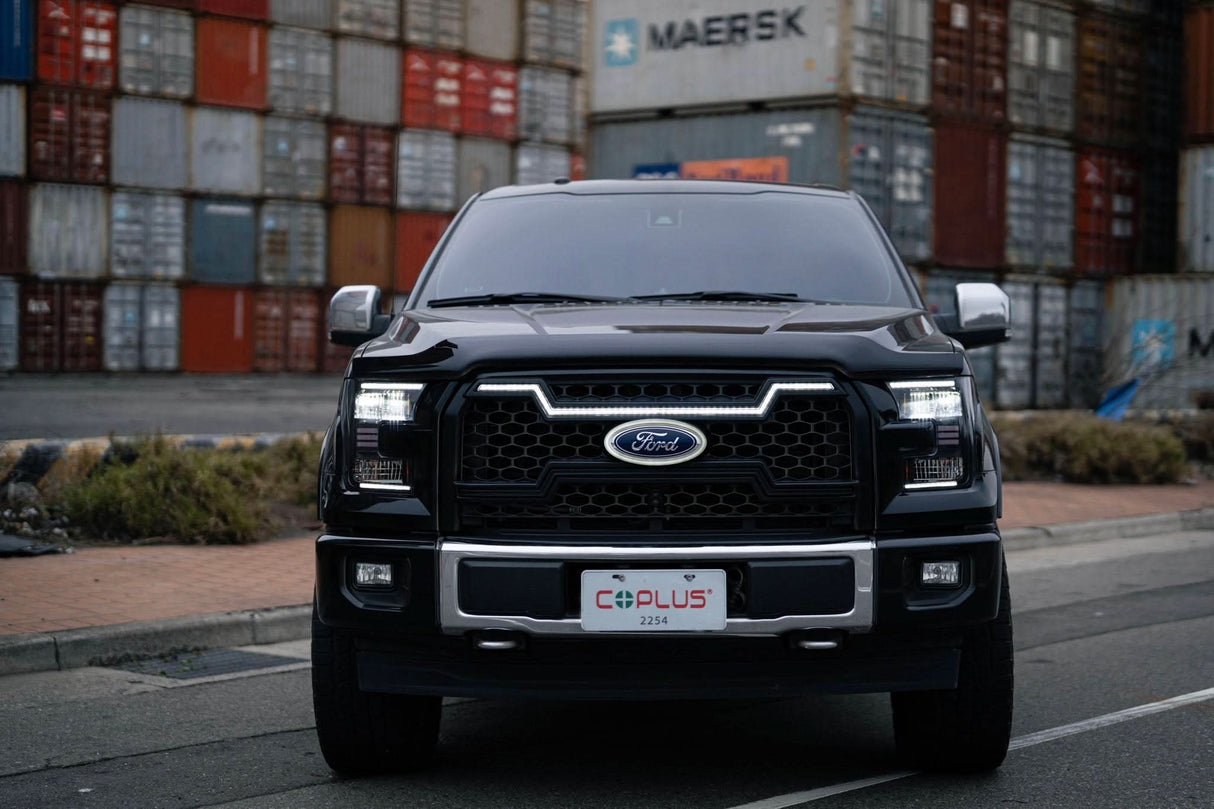 Ford F150 Grille Lights For 15-17 Ford F-150 Black W/White DRL Infinite Series OLM