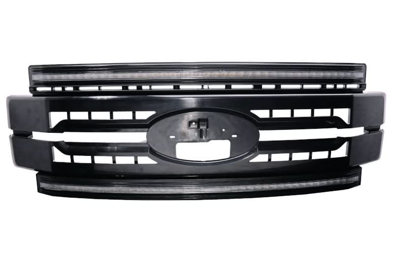 F250 Grill Lights For 17-19 Ford F250 Super Duty Black w/White DRL Essential Series OLM