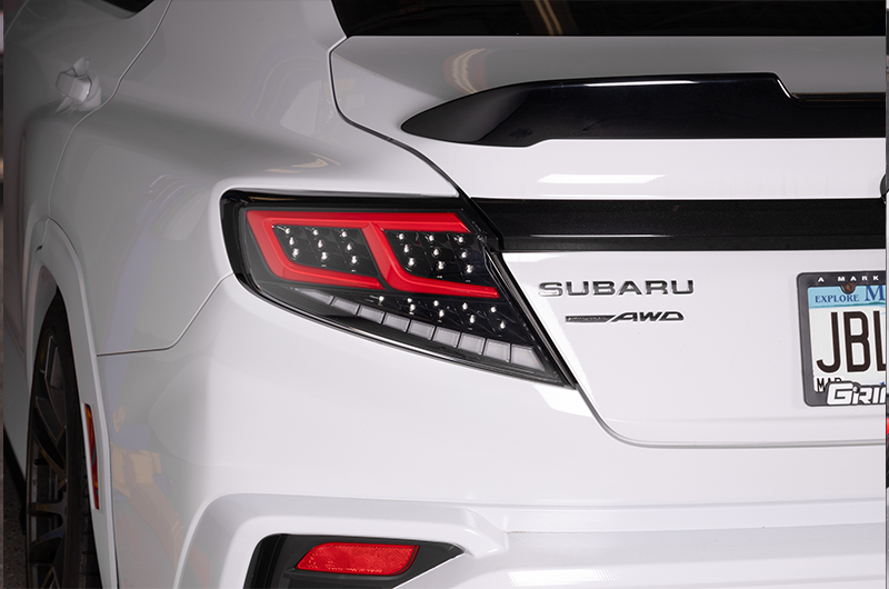 OLM Spec-AR LED Taillights Clear Lens Black Base Red Bar 2022+ WRX