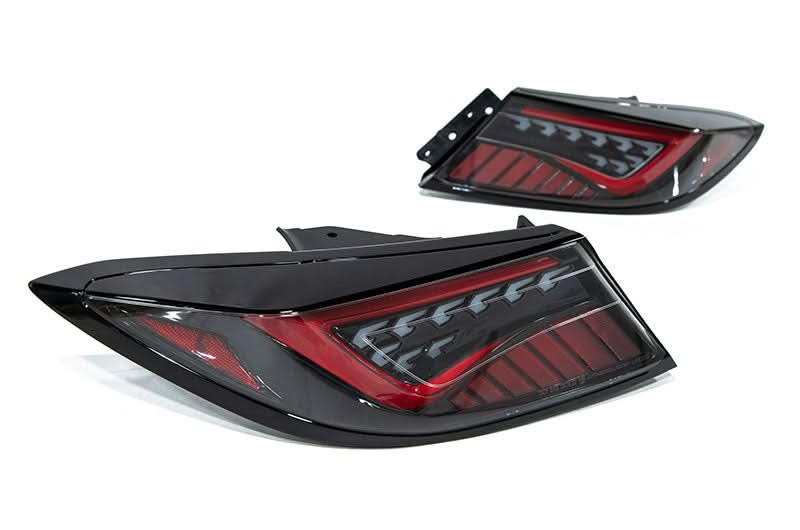 OLM Scythe Style LED Taillights Clear Lens Black Base Red Bar 2022+ BRZ GR86
