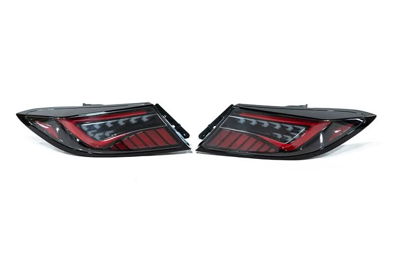 OLM Scythe Style LED Taillights Clear Lens Black Base Red Bar 2022+ BRZ GR86