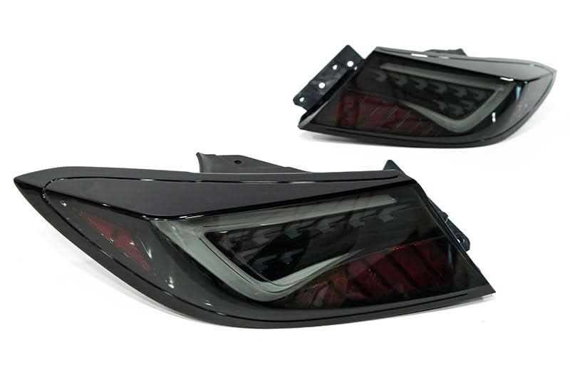 OLM Scythe Style LED Taillights Smoke Lens Black Base White Bar 2022+ BRZ GR86