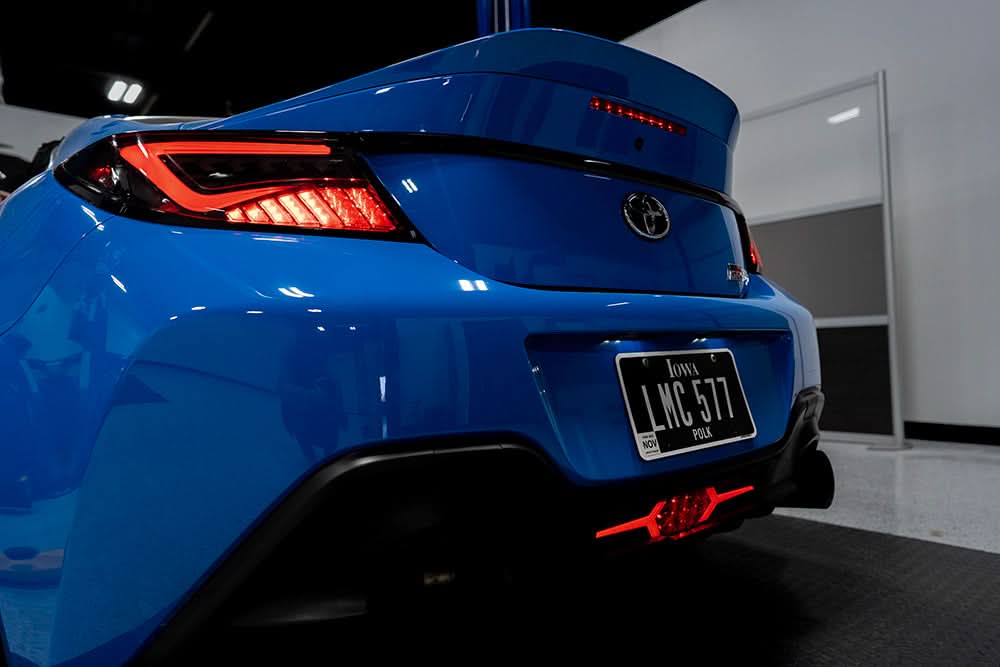 OLM Scythe Style LED Taillights Smoke Lens Black Base White Bar 2022+ BRZ GR86