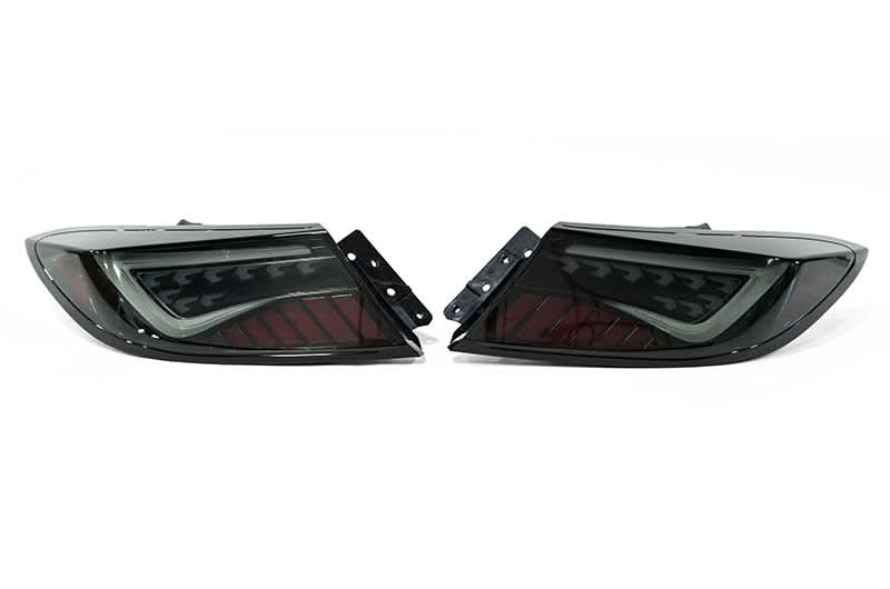 OLM Scythe Style LED Taillights Smoke Lens Black Base White Bar 2022+ BRZ GR86