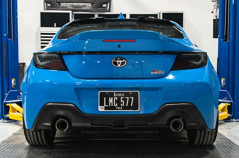 OLM Scythe Style LED Taillights Smoke Lens Black Base White Bar 2022+ BRZ GR86