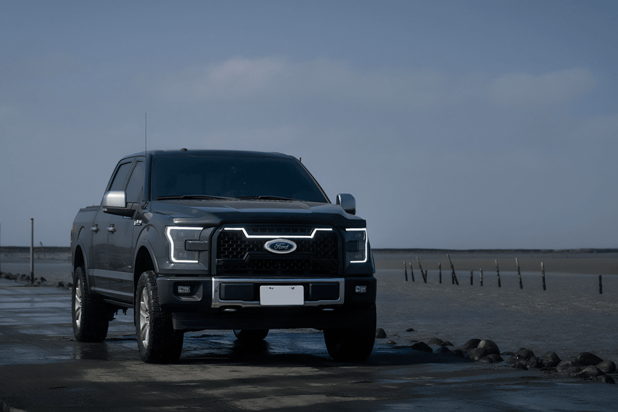 Ford F150 Gen 2 Clear with White DRL Essential Series Led Headlights (2015 - 2017) - K2 Industries