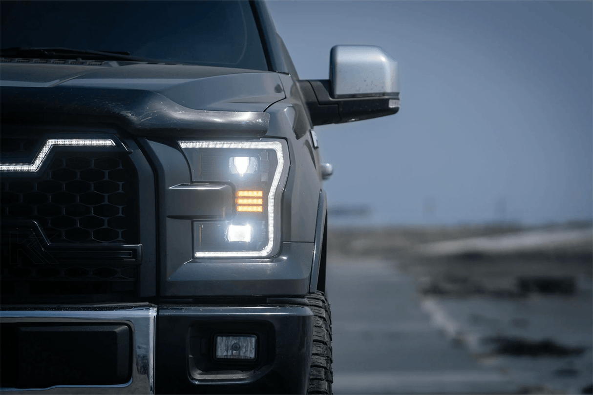 Ford F150 Gen 2 Clear with White DRL Essential Series Led Headlights (2015 - 2017) - K2 Industries