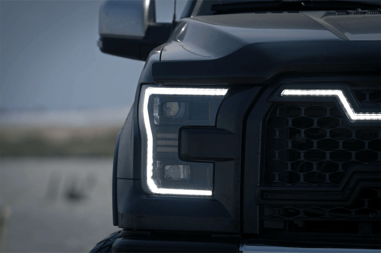 Ford F150 Gen 2 Clear with White DRL Essential Series Led Headlights (2015 - 2017) - K2 Industries