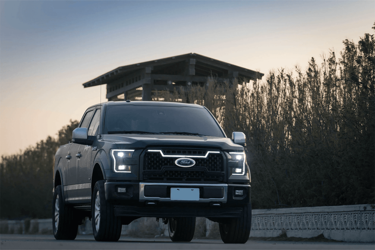 Ford F150 Gen 2 Clear with White DRL Essential Series Led Headlights (2015 - 2017) - K2 Industries