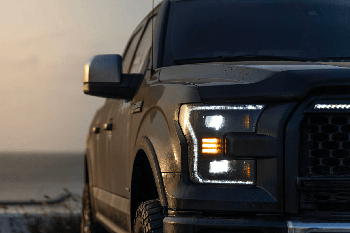 Ford F150 Gen 2 Clear with White DRL Essential Series Led Headlights (2015 - 2017) - K2 Industries