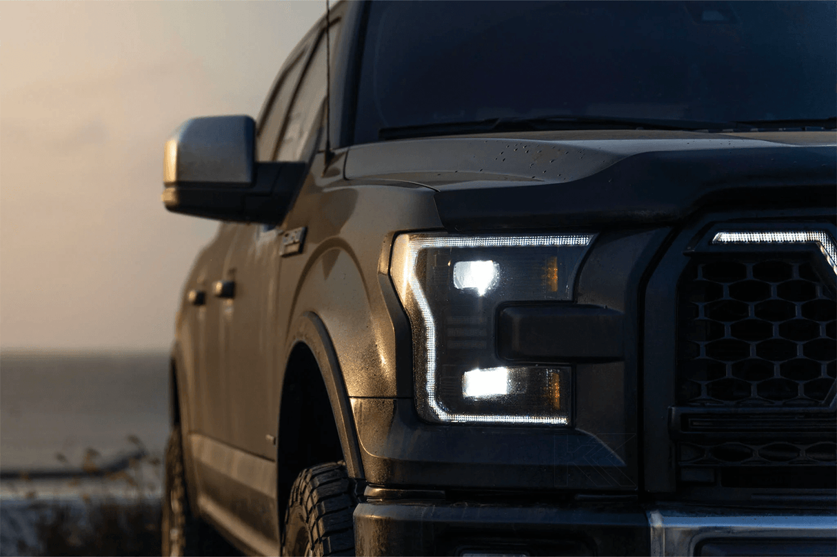 Ford F150 Gen 2 Clear with White DRL Essential Series Led Headlights (2015 - 2017) - K2 Industries