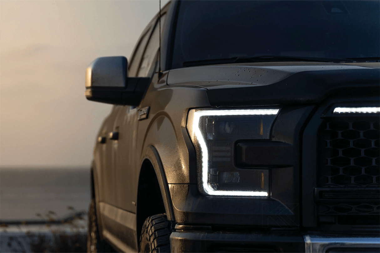Ford F150 Gen 2 Clear with White DRL Essential Series Led Headlights (2015 - 2017) - K2 Industries
