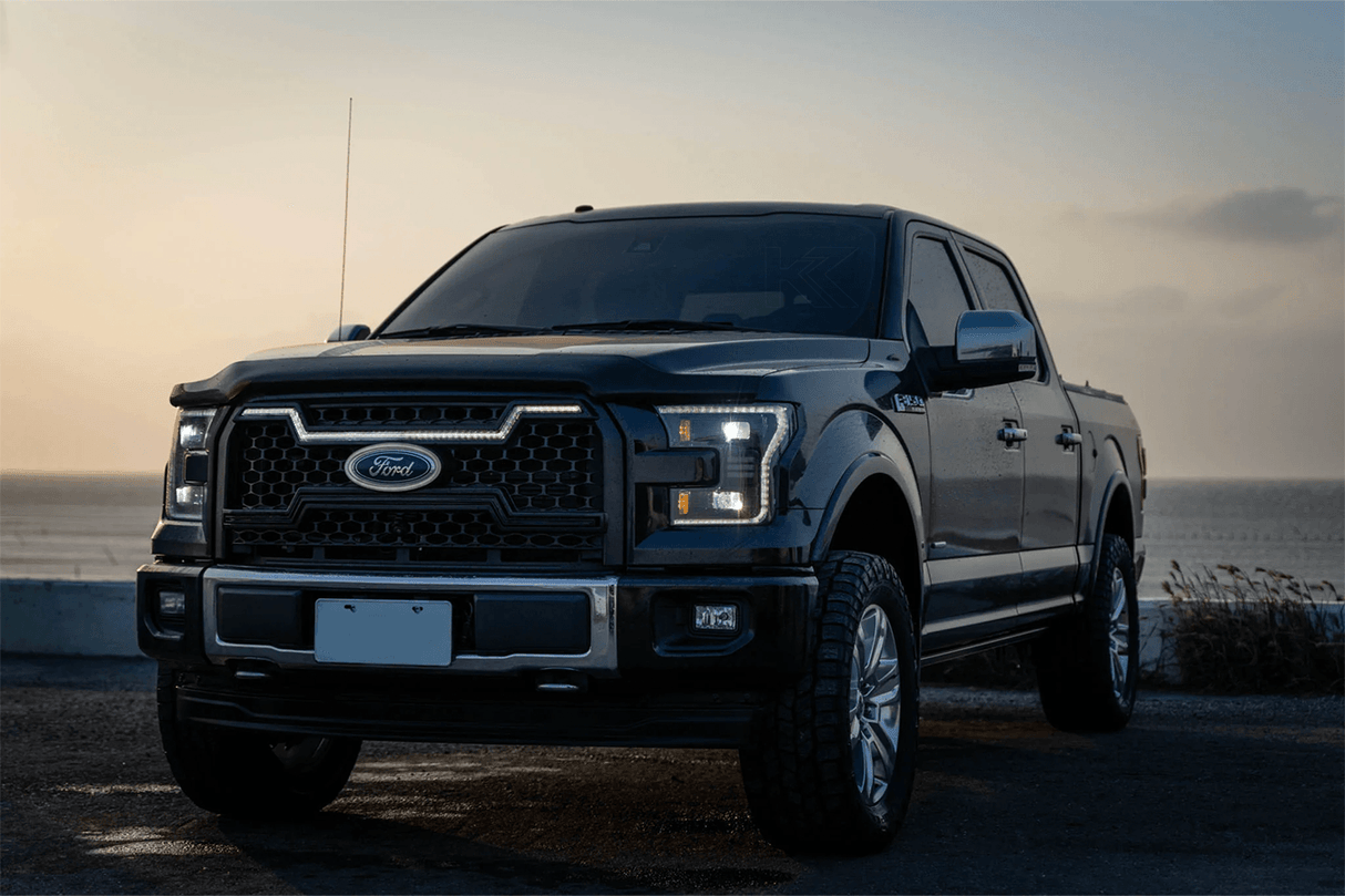 Ford F150 Gen 2 Clear with White DRL Essential Series Led Headlights (2015 - 2017) - K2 Industries
