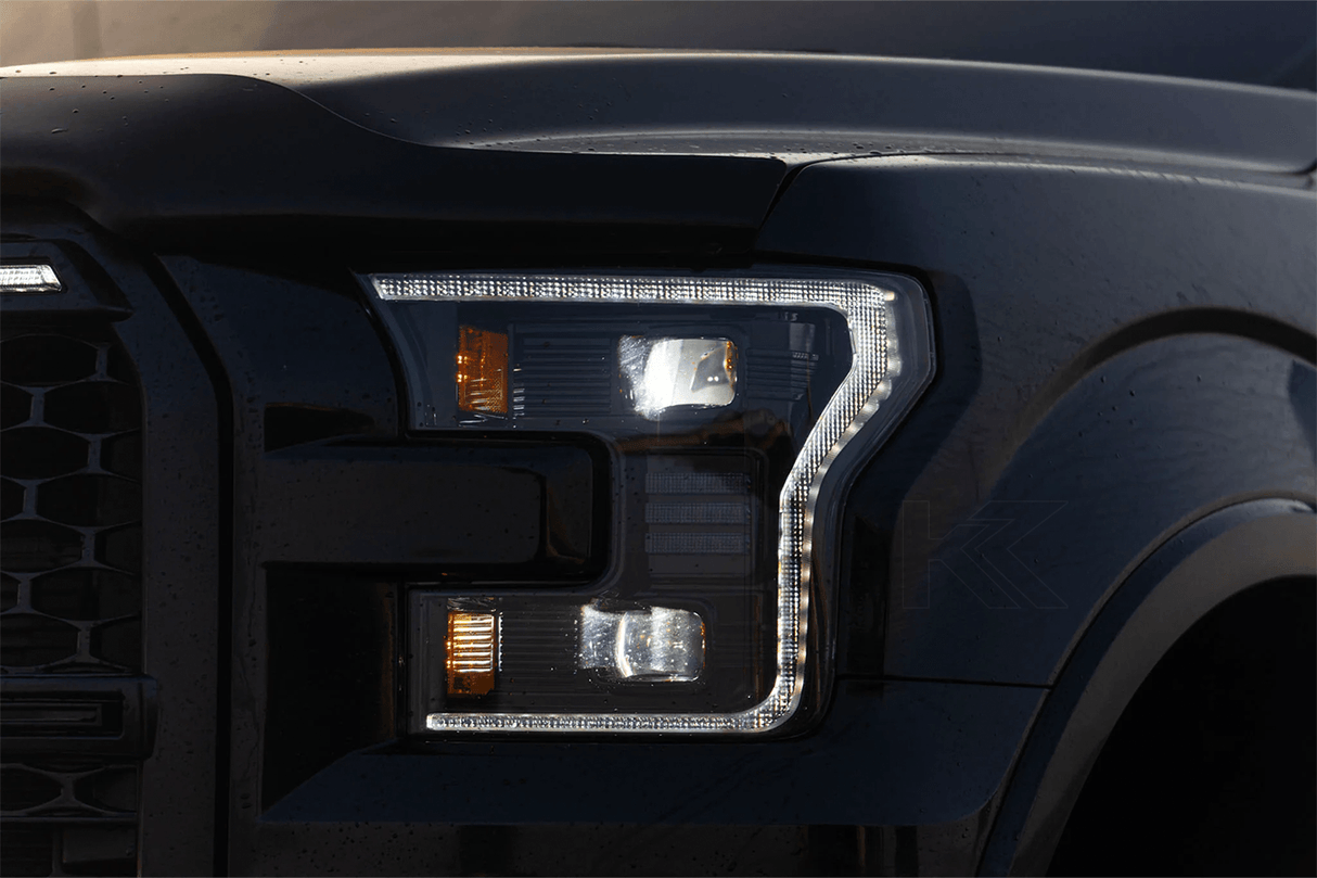 Ford F150 Gen 2 Clear with White DRL Essential Series Led Headlights (2015 - 2017) - K2 Industries