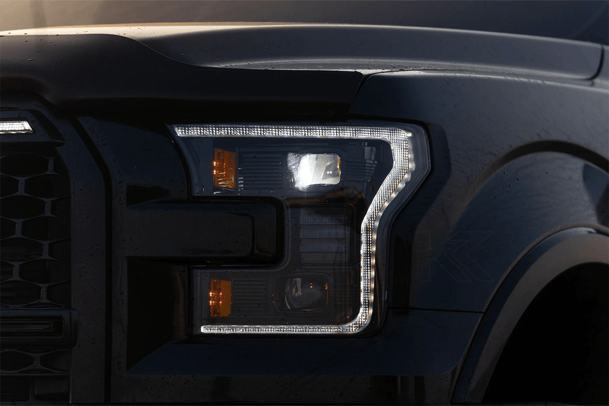 Ford F150 Gen 2 Clear with White DRL Essential Series Led Headlights (2015 - 2017) - K2 Industries