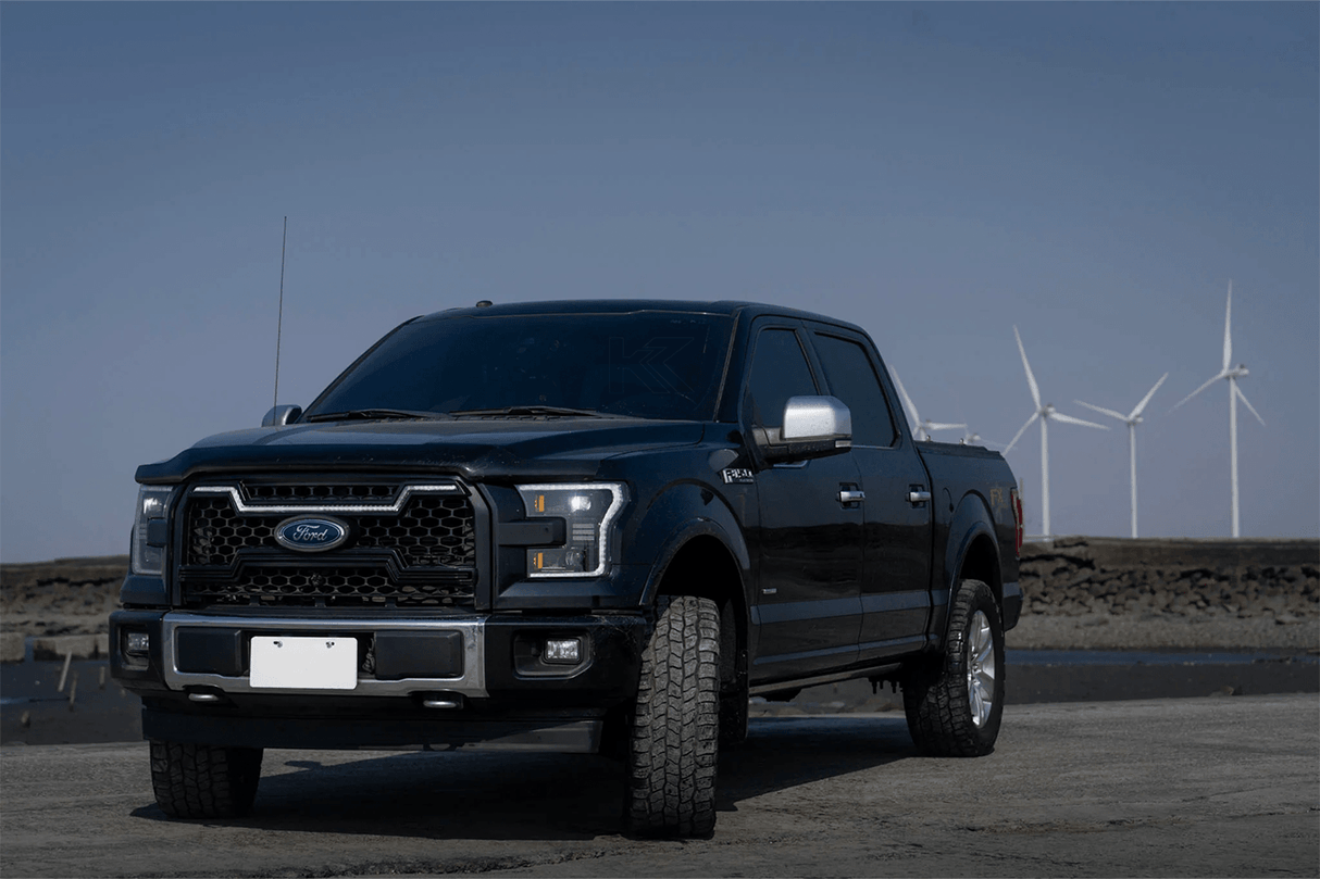 Ford F150 Gen 2 Clear with White DRL Essential Series Led Headlights (2015 - 2017) - K2 Industries