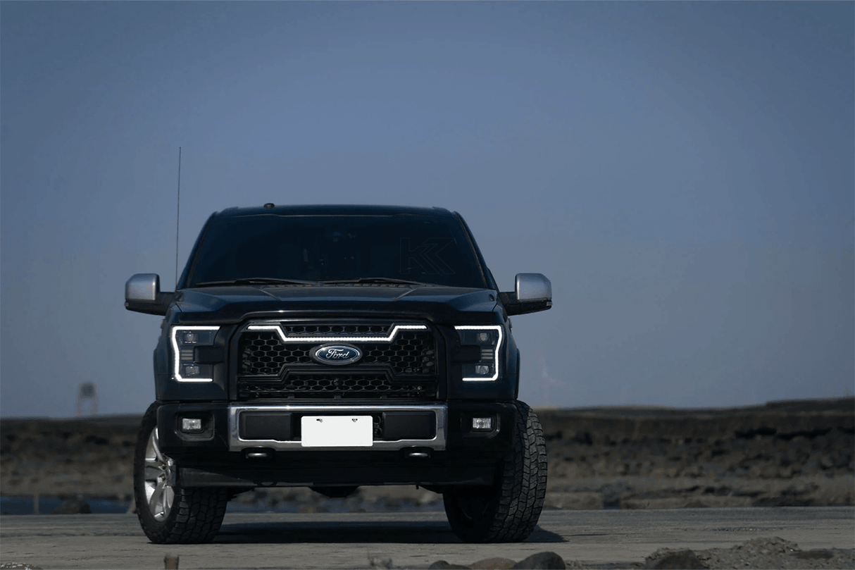 Ford F150 Gen 2 Clear with White DRL Essential Series Led Headlights (2015 - 2017) - K2 Industries