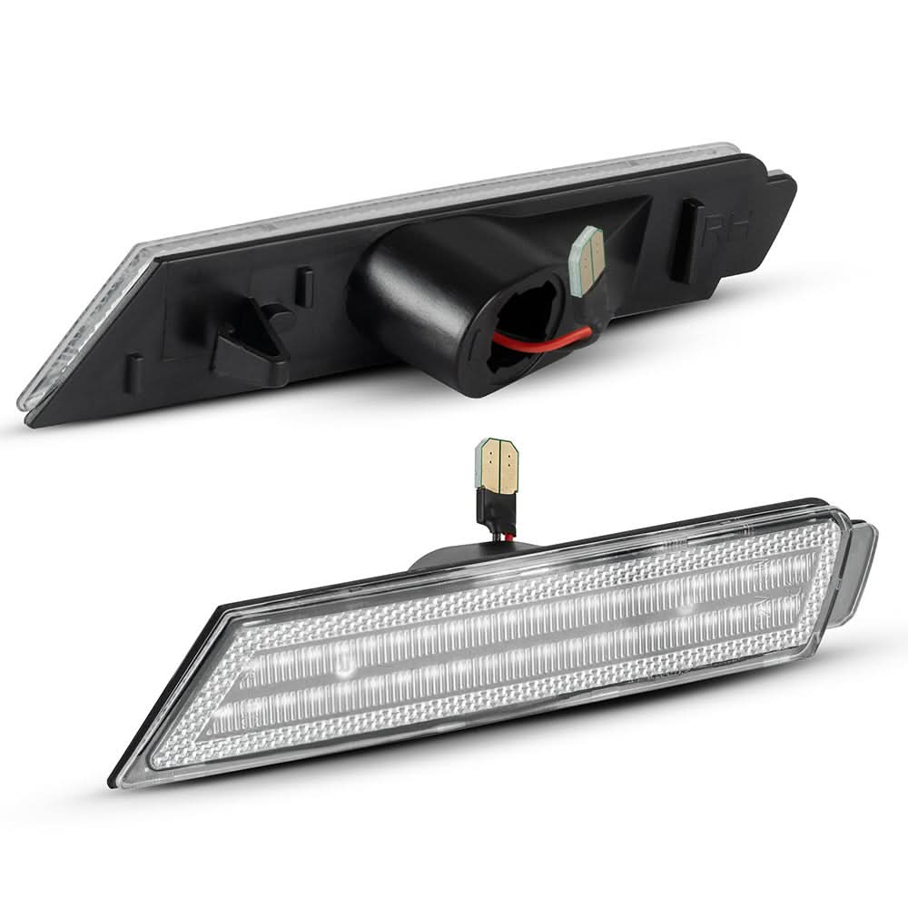 2010-2015 Chevrolet Camaro Clear White LED Side Markers Set