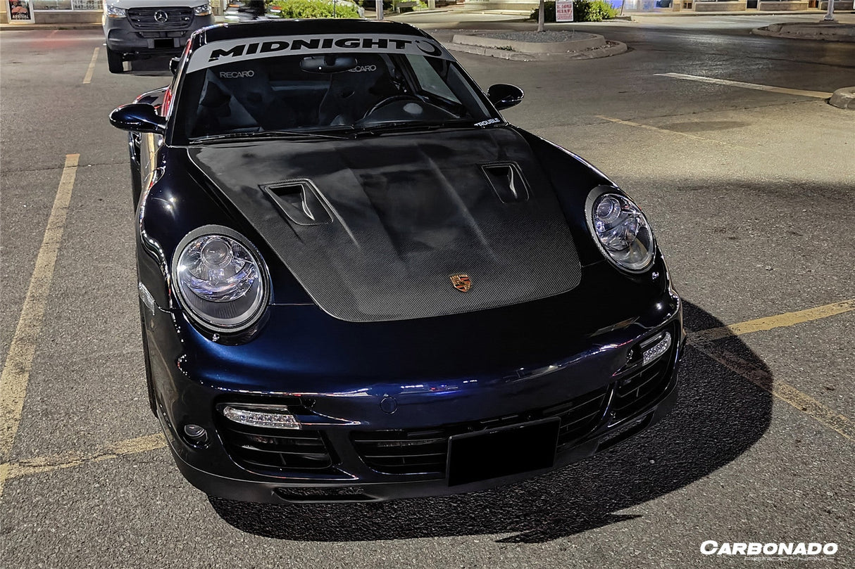 2005-2012 Porsche Carrera 911 997 Turbo Cayman Boxster 987 GT2RS Style Carbon Fiber Hood