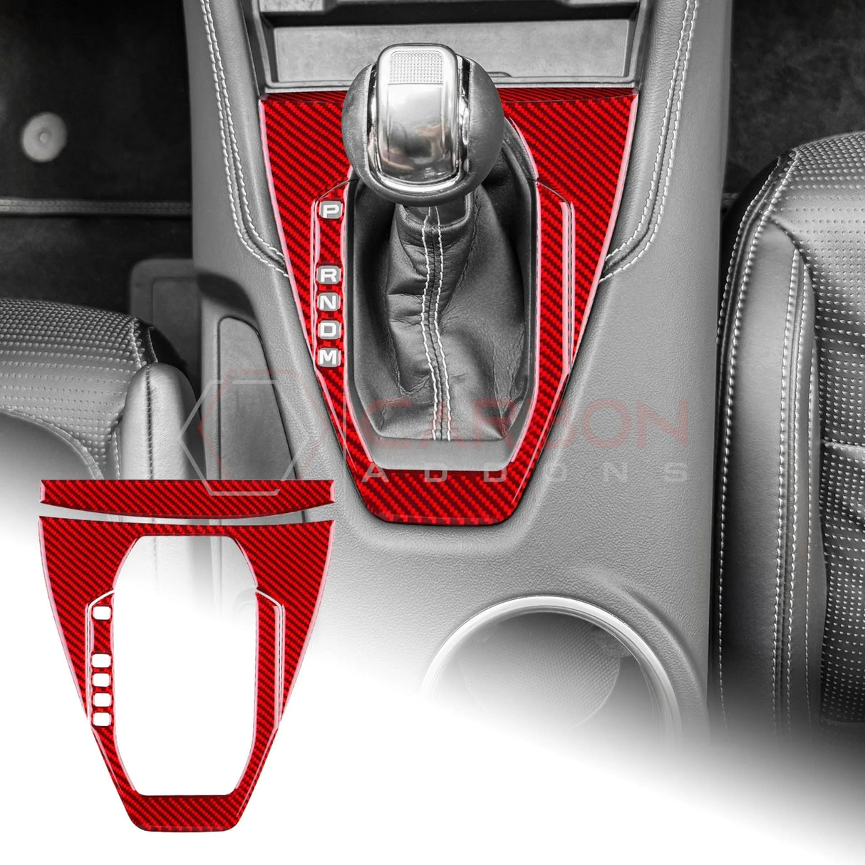 2024+ S650 Mustang Real Carbon Fiber Gear Shifter Trim Overlay