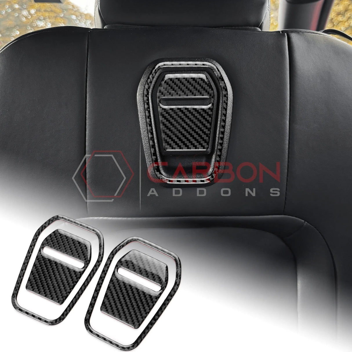2024+ S650 Mustang Real Carbon Fiber Front Seat Recliner Overlay