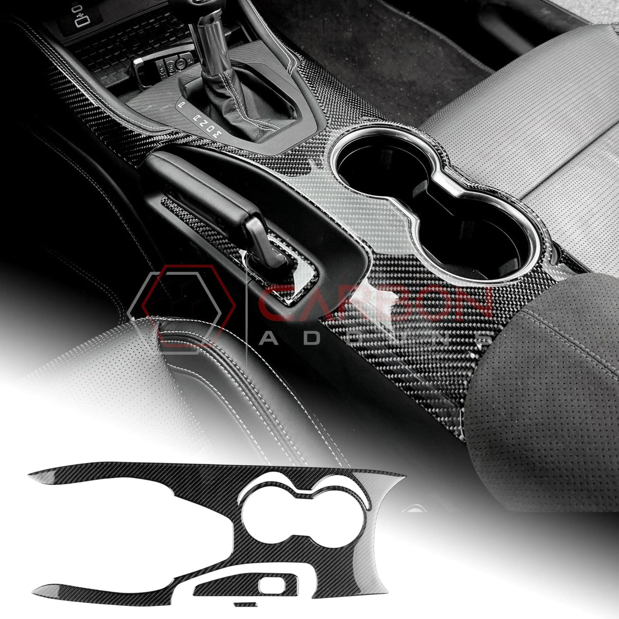 2024+ S650 Mustang Real Carbon Center Console Overlay