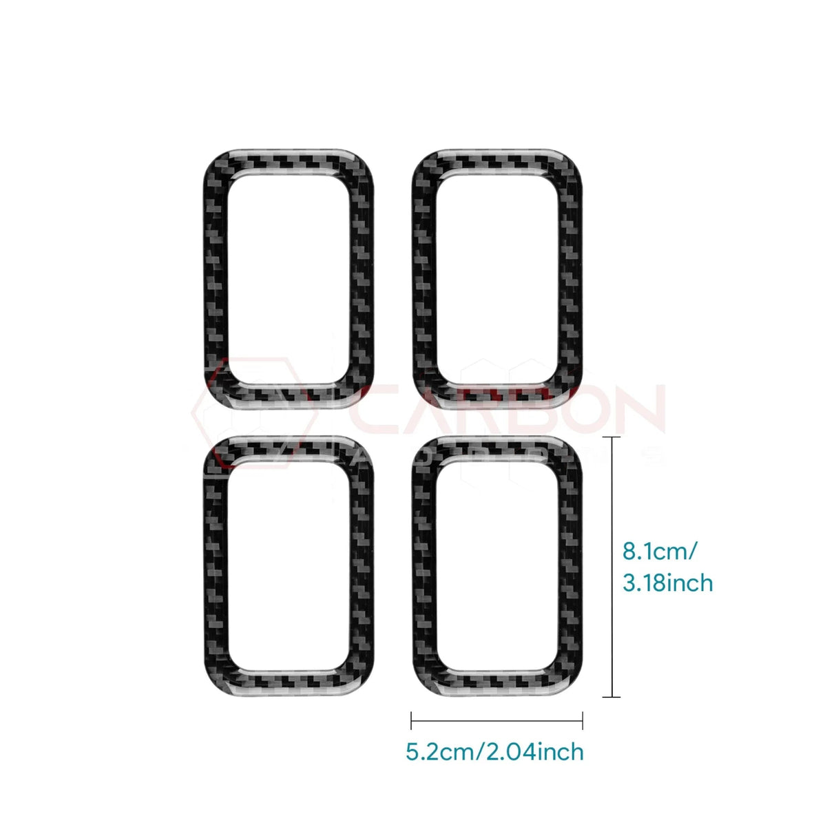 2024+ S650 Mustang Real Carbon Fiber Rear Baby Seat Latch Trim Overlay