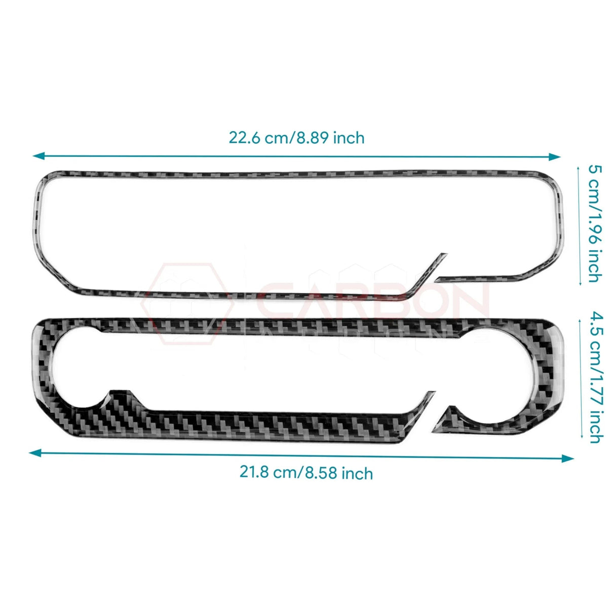 2024+ S650 Mustang Real Carbon Fiber Start and Control Button Trim Overlay