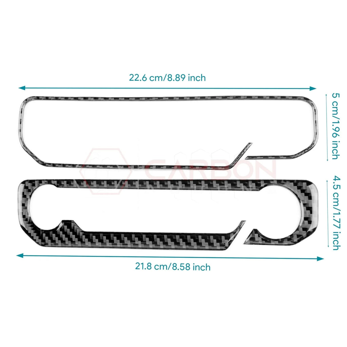 2024+ S650 Mustang Real Carbon Fiber Start and Control Button Trim Overlay