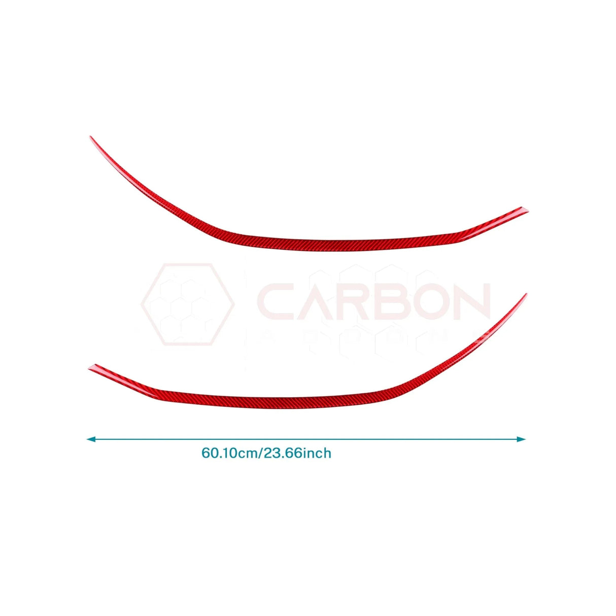 2024+ S650 Mustang Exterior Real Carbon Fiber Headlight Decorative Strip Overlay